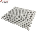 ceramic bathroom wall tile gray matt round crystal mosaic tile